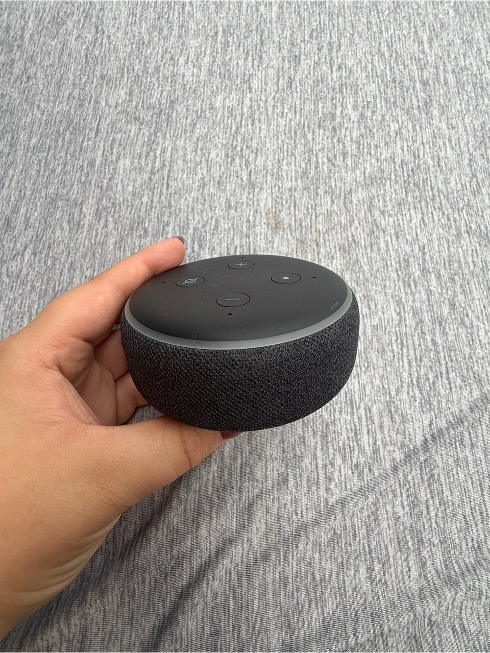 Echo Black Smart Speaker — Fabric Voice Assistant